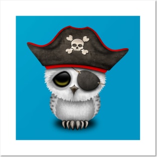 Cute Baby Owl Pirate Posters and Art